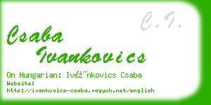 csaba ivankovics business card